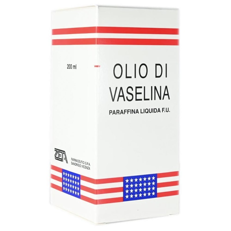 Olio di vaselina
Paraffina liquida F.U.
flacone da 200 ml