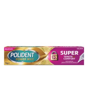 Polident
Power Max
Super Tenuta + Comfort
adesivo per protesi dentali