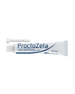 ProctoZeta
15 mg/g + 10 mg /g crema rettale
Lidocaina Cloridrato E Idrocortisone Acetato
Tubo da 30g
