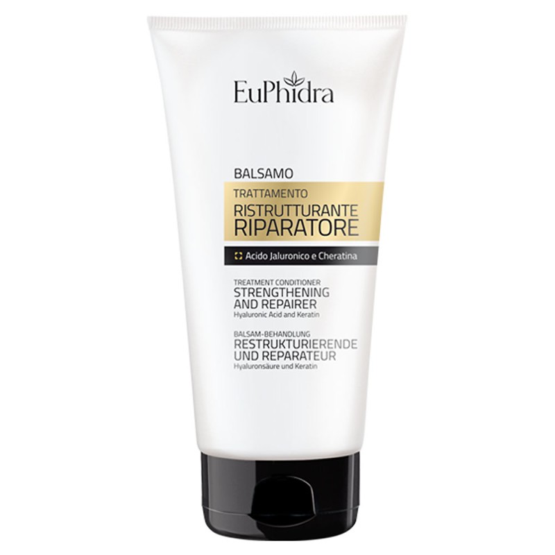 EuPhidra
Balsamo
trattamento Ristrutturante Riparatore
acido jaluronico e cheratina
flacone da 200 ml