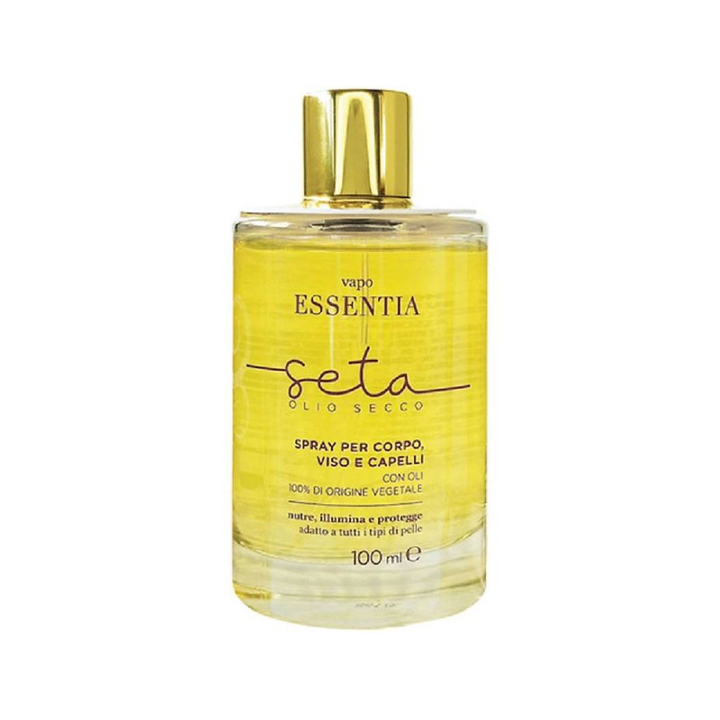 Vapo Essentia Seta Dry Oil 100 ml spray for body, face and hair, nourishes, illuminates and protects