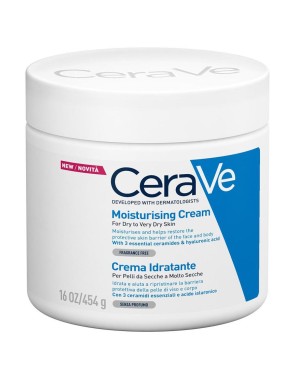 CeraVe crema idratante 454 g aiuta a ripristinare la barriera protettiva della pelle di viso e corpo