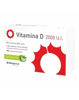 Vitamina D 2000 UI 168 compresse masticabili per la salute delle ossa e del sistema immunitario