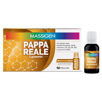 Massigen Royal Jelly 10 viales contrarresta la fatiga y apoya la función psicológica