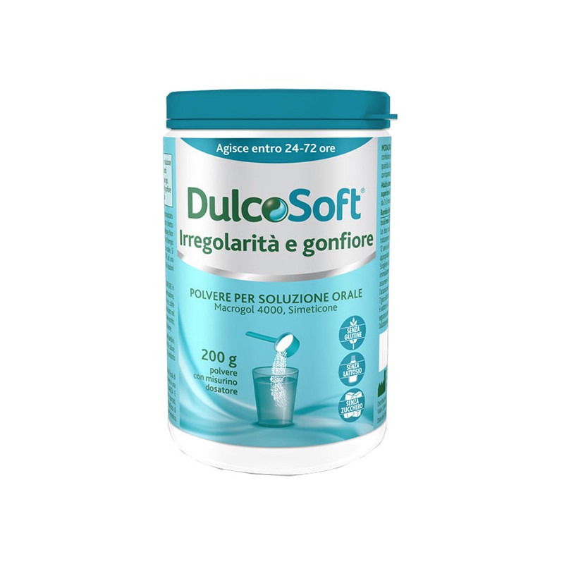 Dulcosoft irregolarità e gonfiore 200 g Macrogol 4000 indicato per irregolarità e gonfiore addominale