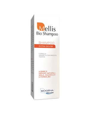 Mellis Bio shampoo extra dolce 200 ml ideale per lavaggi frequenti dei capelli, anche quotidiani.