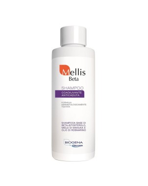 Mellis Beta
Shampoo
coadiuvante anticaduta
a base di bet-sitosterolo, miele di manuka e olio di rosmarino
