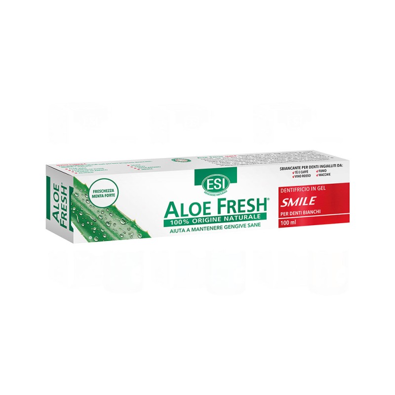ESI
Aloe Fresh
Smile
dentifricio in gel
100% origine naturale