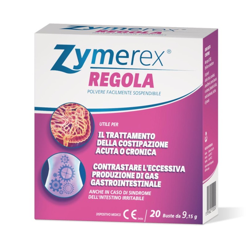 Zymerex Regola 20 bustine utile per il trattamento della costipazione acuta o cronica