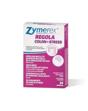 Zymerex Regulate Colon y Stress comprimidos, complemento alimenticio que favorece el equilibrio de la flora intestinal