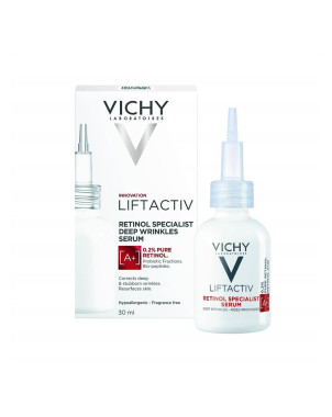 Vichy
Liftactiv
retinol specialist serum
Corregge le rughe anche profonde
flaconcino da 30 ml