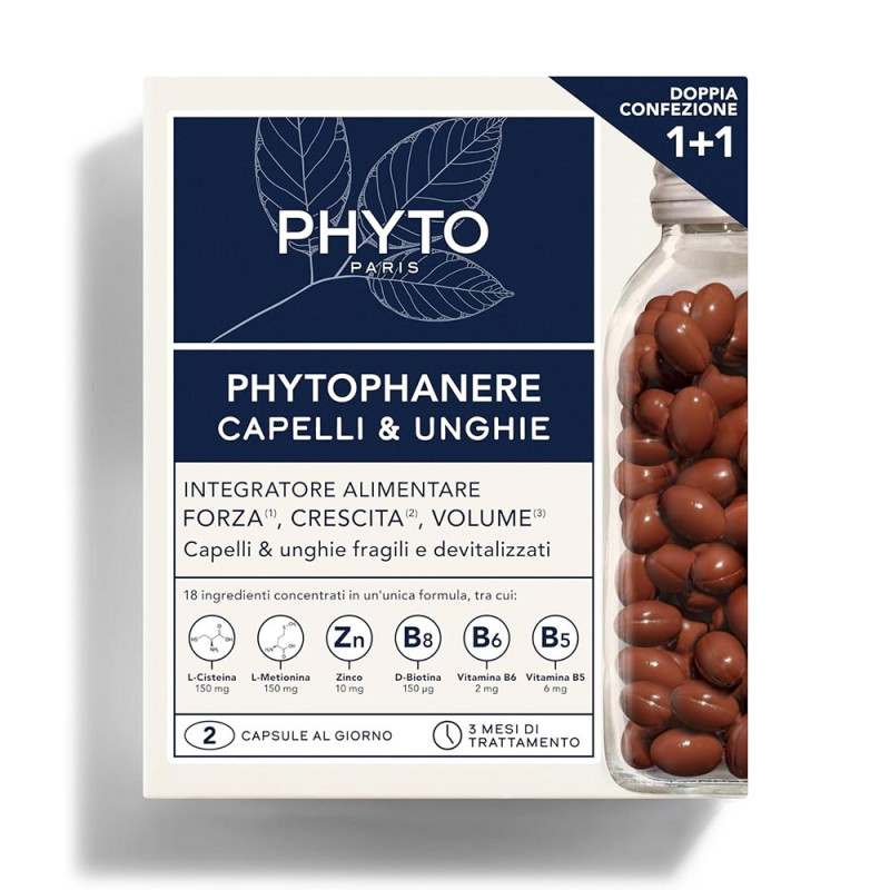 Phytophanere 1+1 cabello y uñas 180 cápsulas