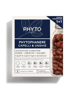 Phytophanere 1+1 cabello y uñas 180 cápsulas fuerza crecimiento volumen del cabello
