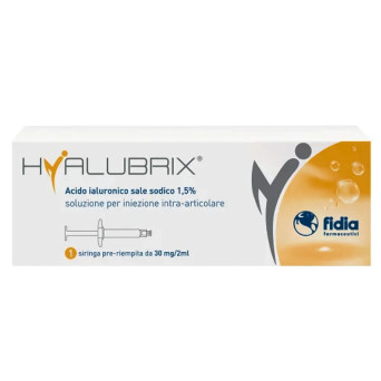 Hyalubrix Siringa preriempita 30mg/2ml soluzione per iniezione intra-articolare
acido ialuronico sale sodico 1,5%