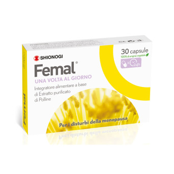 Femal integratore alimentare a base di Estratto purificato di polline
Per i disturbi della menopausa