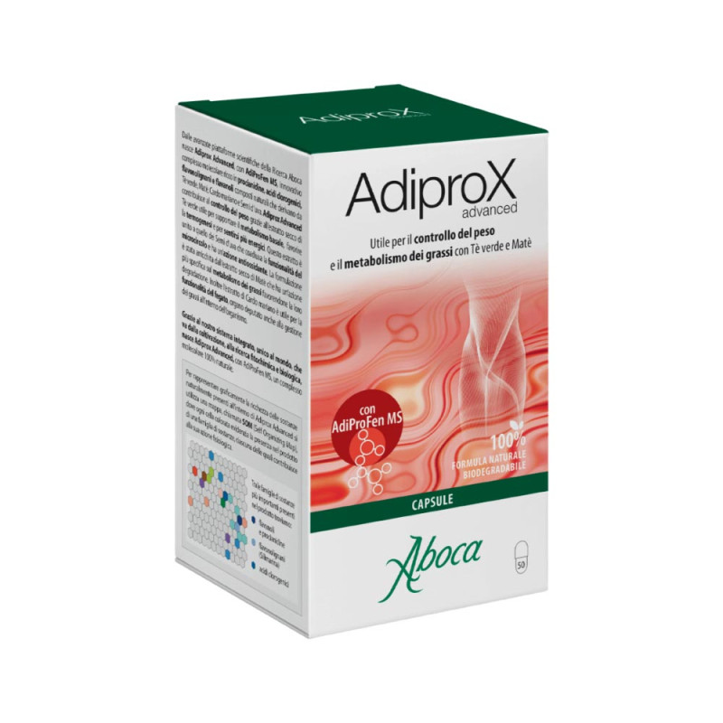 Adiprox Advanced con AdiProFen Ms
Utile per il controllo del peso e il metabolismo dei grassi con Tè verde e matè