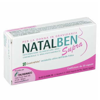 Natalben Supra per la donna in gravidanza
integratore alimentare multiminerale e multivitaminico