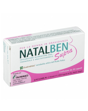 Natalben Supra per la donna in gravidanza
integratore alimentare multiminerale e multivitaminico