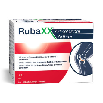 Rubaxx Articolazioni micronutrienti per cartilagini, ossa e tessuto connettivo
confezione da 30 bustine