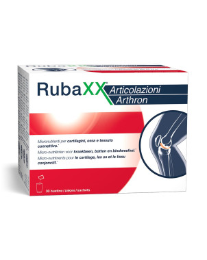 Rubaxx Articolazioni micronutrienti per cartilagini, ossa e tessuto connettivo
confezione da 30 bustine