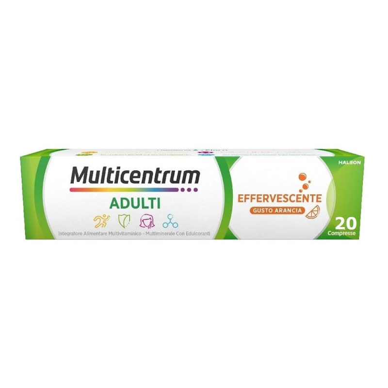 Multicentrum Adulti Effervescenti 20 compresse Integratore alimentare multivitaminico-multiminerale completo da A a Zinco