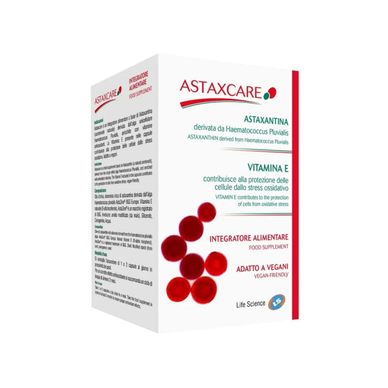 Astaxcare Food supplement based on astaxanthin enriched with antioxidant vitamins.