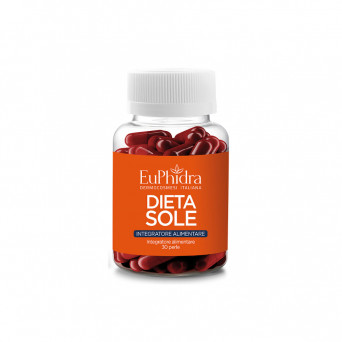 EuPhidra Dietasole Integratore alimentare che prepara e mantiene l’abbronzatura
Pilloliera da 30 perle soft gel