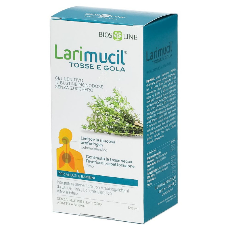 Larimucil Cough and Throat Syrup Soothes the oropharyngeal mucosa, combats dry cough and promotes expectoration