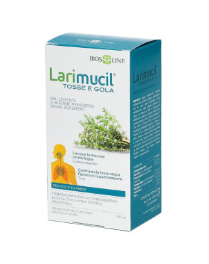 Larimucil Sirop Toux et Gorge Apaise la muqueuse oropharyngée, neutralise les toux sèches et favorise l'expectoration