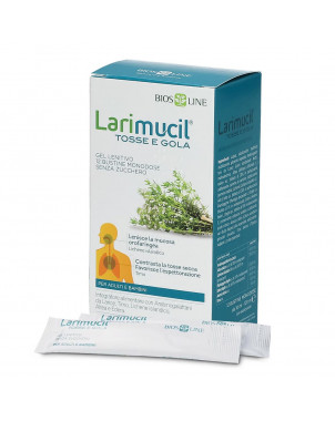 Larimucil Tosse e gola 12 bustine Lenisce la mucosa orofaringea, contrasta la tosse secca e favorisce l'espettorazione.