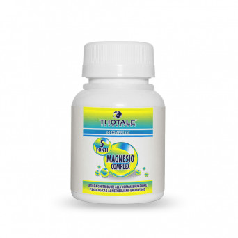Thotale Magnesio Complex 60 compresse contribuisce alla normale funzione psicologica e al metabolismo energetico