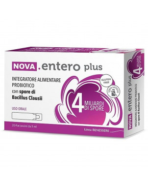 Nova Entero 4 miliardi 20 flaconcini Integratore alimentare utile per favorire l'equilibrio della flora batterica intestinale