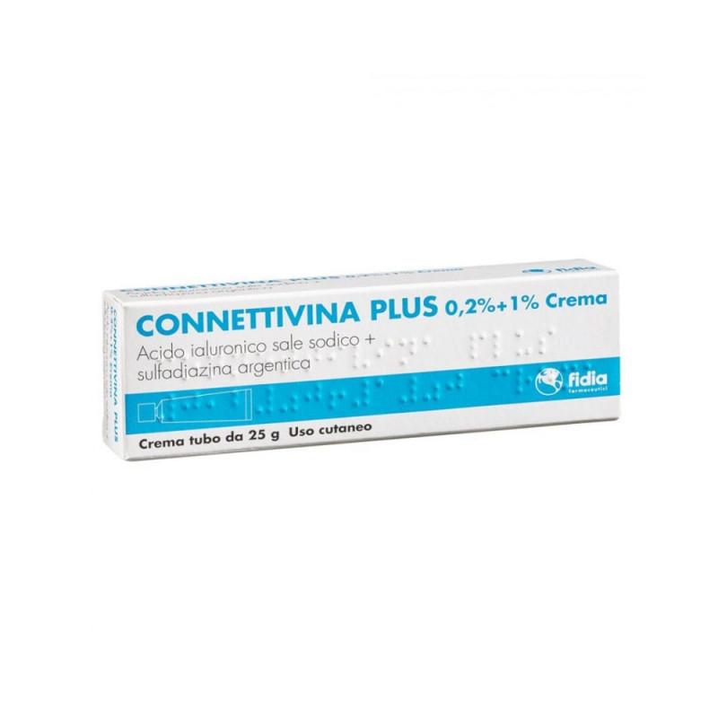 Connettivina Plus cream 25 g indicated in the treatment of wounds and bedsores