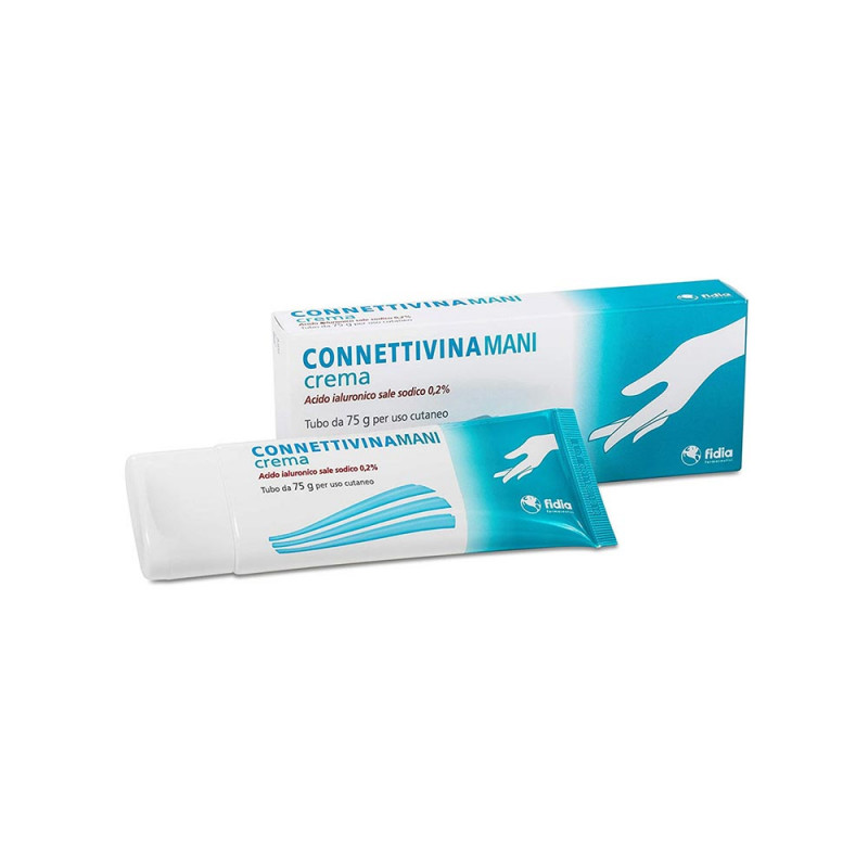 Connettivinamani crema 75 g indicata per il trattamento delle mani molto secche, screpolate, danneggiate.