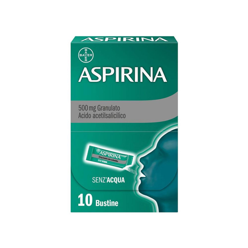 Aspirin 500 mg Granulat 10 Beutel zur symptomatischen Therapie von Fieberzuständen und Grippesyndromen