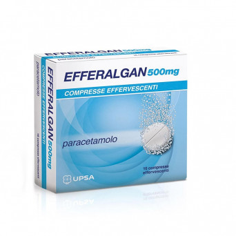 Efferalgan 500 mg 16 comprimés effervescents indiqué dans le traitement symptomatique de la douleur et de la fièvre