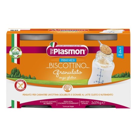 Plasmon
Biscottino
granulato
pensato per garantire un'ottima solubilità e donare al latte gusto e nutrimento