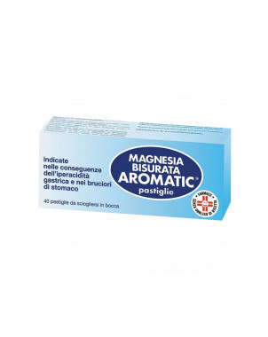 Magnesia Bisurata Aromatic 40 compresse indicate nelle conseguenze dell'iperacidità gastrica e nei bruciori di stomaco