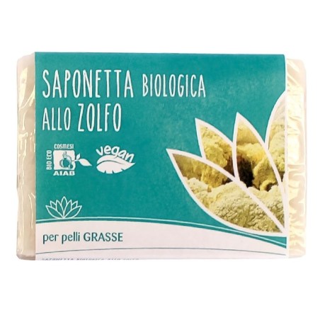 Saponetta
biologica allo zolfo
per pelli grasse
Confezione da 100 g