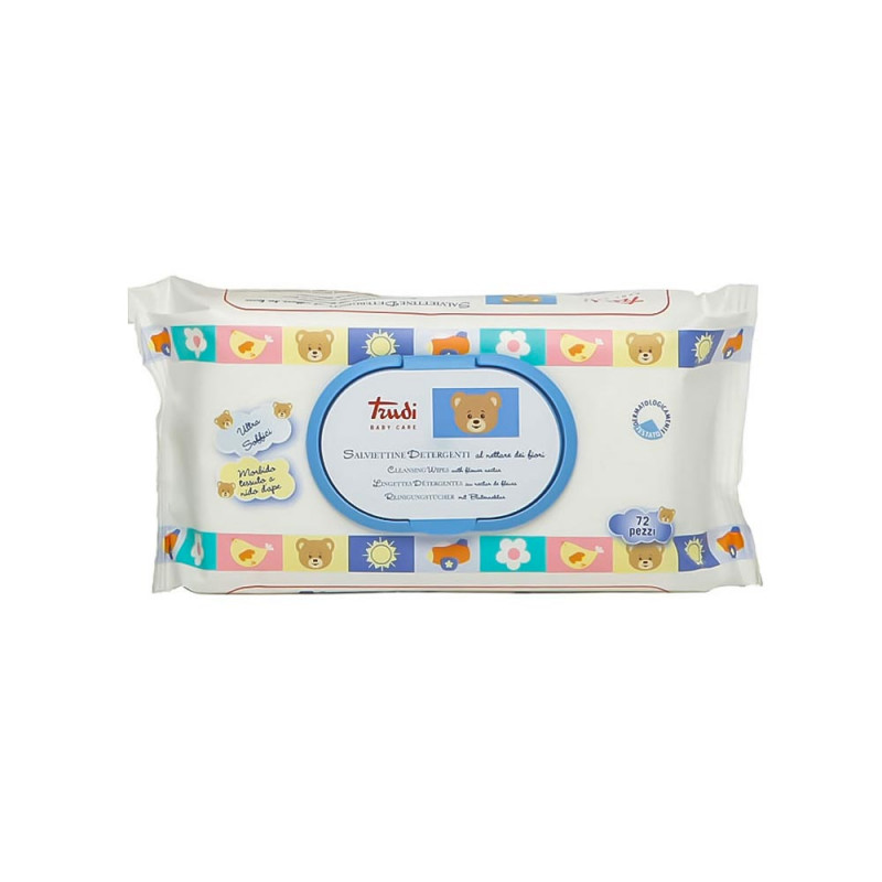 Trudi baby care salviettine detergenti nutrienti al nettare dei fiori