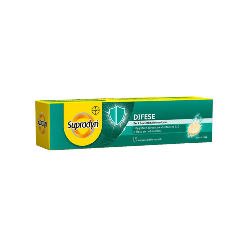Supradyn Difese 15 compresse Effervescenti integratore alimentare di vitamina C, vitamina D e zinco