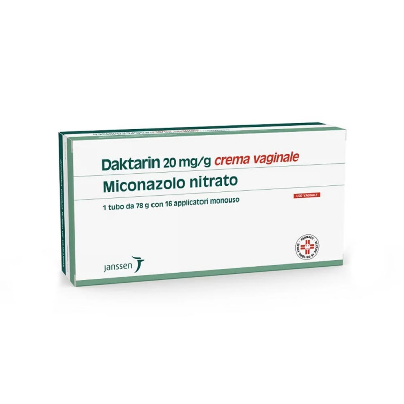Daktarin crema vaginale 78 g + 16 applicatori indicata per la terapia delle infezioni vulvovaginali da Candida