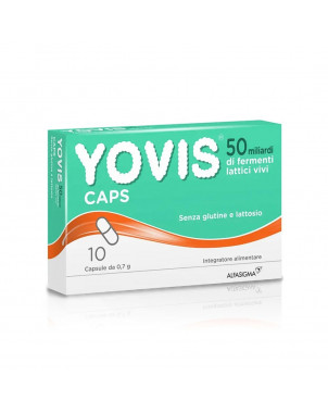 Yovis Caps 10 capsules useful for promoting the balance of altered intestinal bacterial flora.