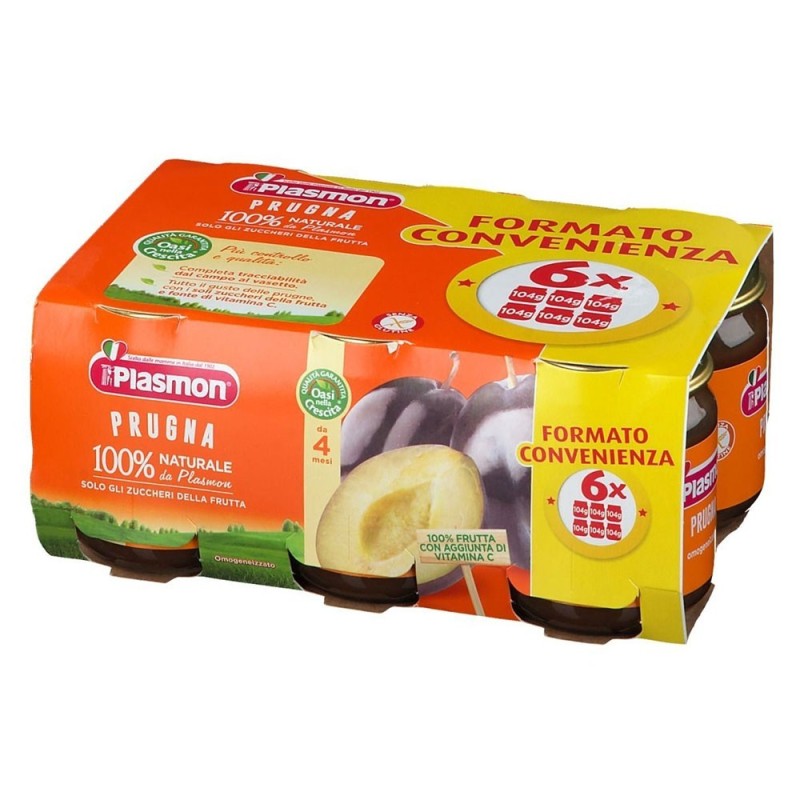 Plasmon
Omogeneizzato
Prugna
100% naturale
4 Mesi+
Confezione 6 da 104 g