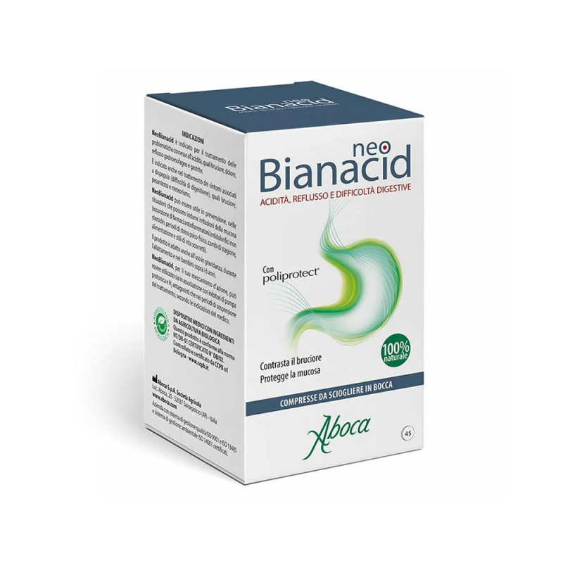 Neobianacid 45 compresse Contrasta il bruciore protegge la mucosa gastrica