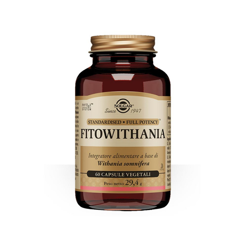 Fitowithania 60 cápsulas vegetales Complemento alimenticio indicado para contrarrestar el cansancio físico y mental