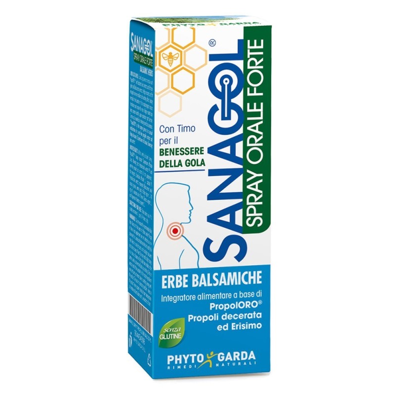 Sanagol
Spray Orale Forte
Erbe Balsamiche
Con timo per il Benessere della gola