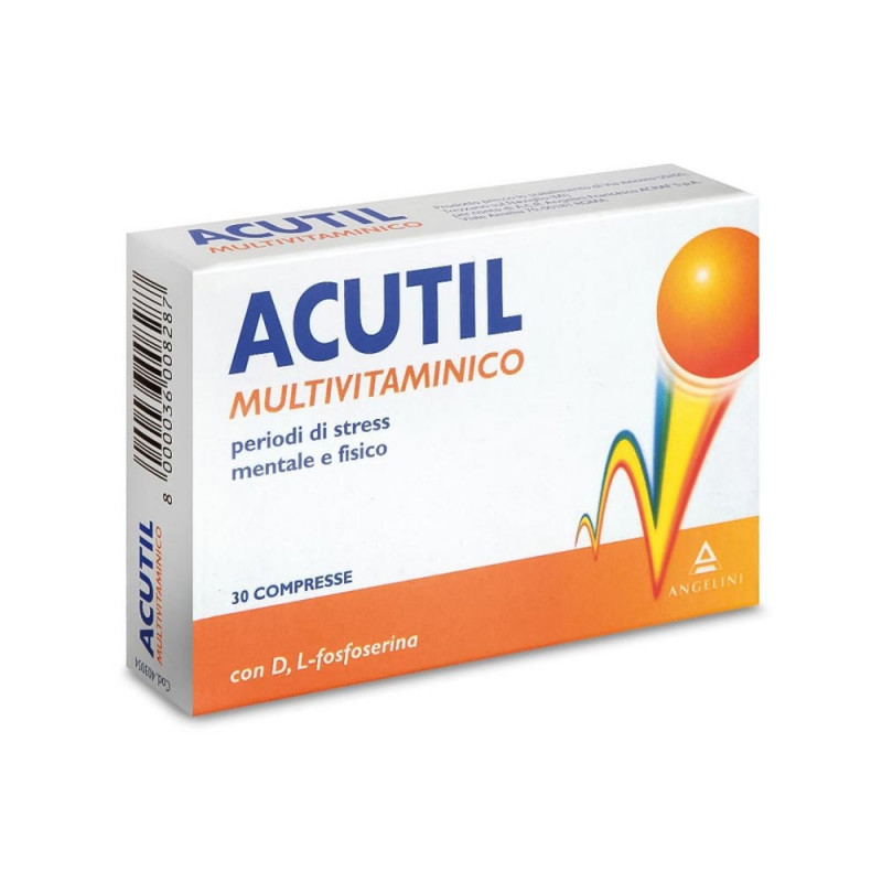 Acutil multivitamínico Complemento alimenticio que contribuye a la reducción del cansancio y la fatiga