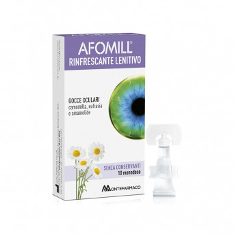 Afomill refrescante calmante Colirio refrescante para ojos cansados ​​y estresados