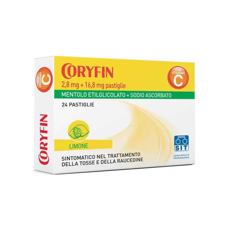 Coryfin C 24 caramelle limone sintomatico nel trattamento della tosse e della raucedine